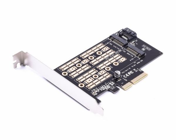 Адаптер Agestar AS-MC02 PCI 3.0 X4 адаптер для 2-х SSD формату M.2 NVMe/Sata