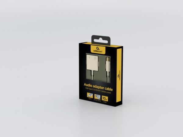 Адаптер Cablexpert A-CM-3.5FP-01 USB-C - стерео-аудіо 3.5 mm + USB-C (живлення) (CDLA)
