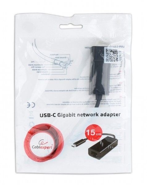 Мережевий адаптер Cablexpert A-CM-LAN-01 з USB Type-C на Gigabit Ethernet