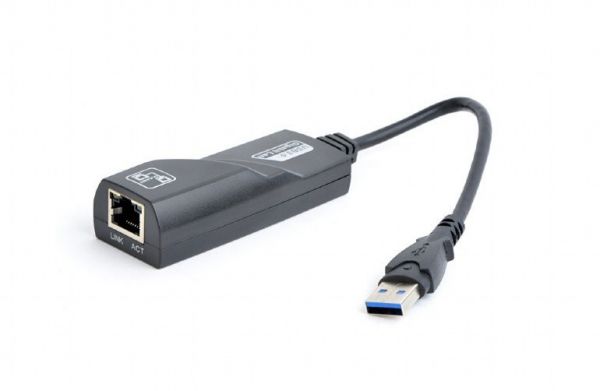 Мережевий адаптер Gembird NIC-U3-02 з USB на Gigabit Ethernet (1000 Mbps)