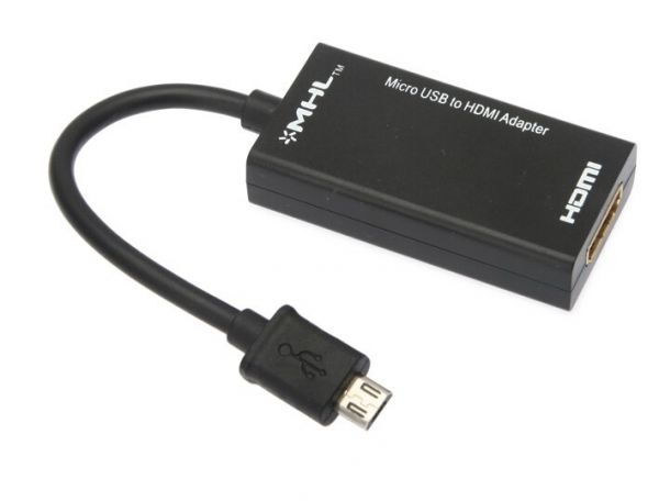 Адаптер OEM MHL microUSB to HDMI (AM/AF), 17см, black