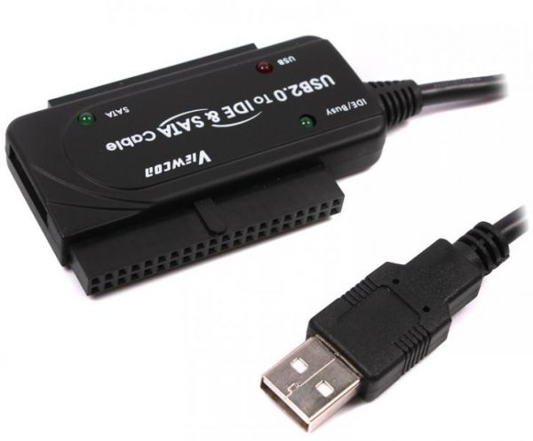 Адаптер Viewcon VE158 USB2.0-DE/SATA, з БЖ