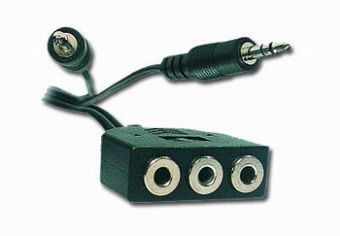 Аудiо-кабель Gembird CC-MIC-1 перехідник 3.5мм/3х3.5мм мама, довжина 1м