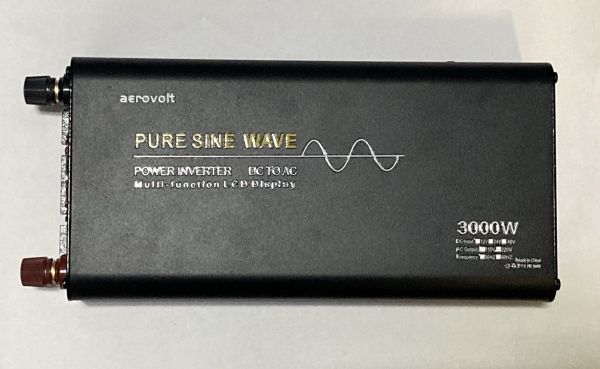 Інвертор Aerovolt Pure Sine Wave 3000W вхід DC 12V, вихід AC 230V, до 800Вт, чиста правильна синусоїда, EU розетка (3000W)