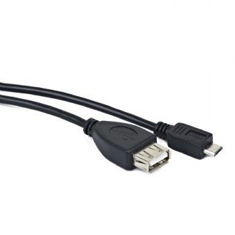 Кабель Cablexpert A-OTG-AFBM-001 OTG для пристроїв, вилка USB Micro-B - розетка USB, довжина 0,15 м
