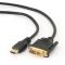 Кабель Cablexpert CC-HDMI-DVI-0.5M HDMI-DVI, V1.3/19-пин, позолоч, 0,5 м