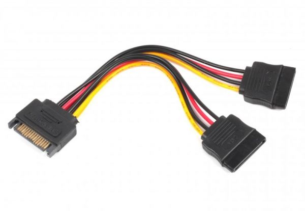 Кабель Cablexpert CC-SATAM2F-01 живлення SATA подвійний 0.15 м