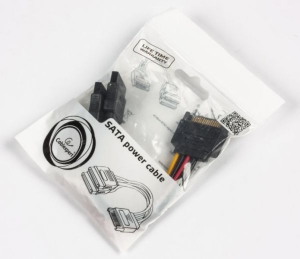 Кабель Cablexpert CC-SATAM2F-01 живлення SATA подвійний 0.15 м