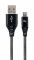 Кабель Cablexpert CC-USB2B-AMCM-1M-BW USB 2.0 A-тато/Type-C тато, преміум, 1м, 2.1 А