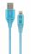 Кабель Cablexpert CC-USB2B-AMLM-1M-VW USB 2.0 А-тато/Lightning, 1 м, преміум, 2.1 А, блакитний
