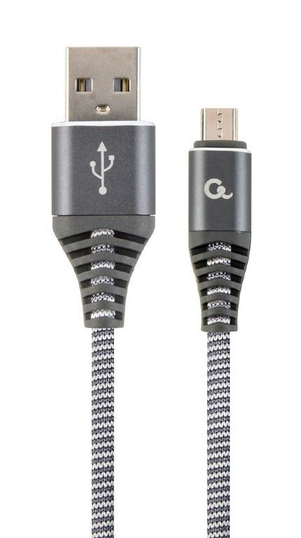 Кабель Cablexpert CC-USB2B-AMmBM-1M-WB2 micro USB 2.0 A-папа/Micro B-папа, преміум, 2.1А, 1м