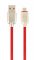 Кабель Cablexpert CC-USB2R-AMmBM-1M-R micro USB 2.0 A-папа/Micro B-папа, преміум, 2.1А , 1м, червоний
