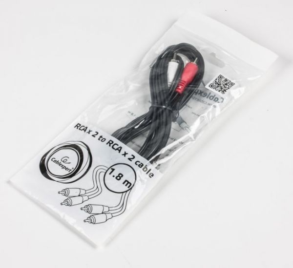 Кабель Cablexpert CCA-2R2R-6 2 RCA-2RCA (тюльпан), 1.8 м