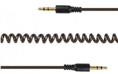 Кабель Cablexpert CCA-405-6 AUX,, спіральний, mini-jack (роз'єм 3.5 мм) Male - Male, 1.8м