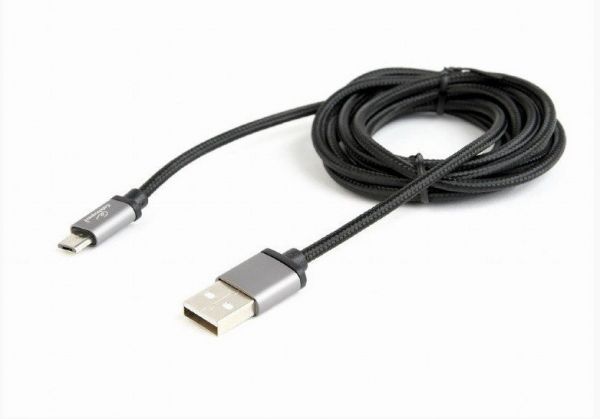 Кабель Cablexpert CCB-mUSB2B-AMBM-6 USB 2.0, A-тато/micro B-тато, 1.8 м, з обплетенням та металевими роз'ємами