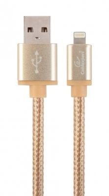 Кабель Cablexpert CCB-mUSB2B-AMLM-6-G , USB 2.0, A-тато/Lightning, 1.8 м, з обплетенням та металевими роз'ємами