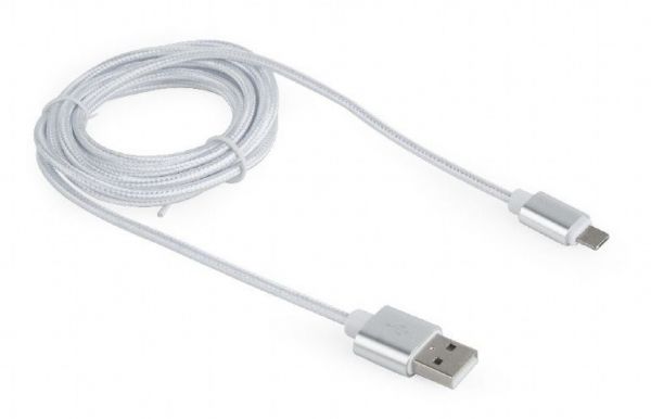 Кабель Cablexpert CCB-USB2AM-mU8P-6 USB 2.0, A-тато/Lightning+microUSB, 1.8 м, з обплетенням та металевими роз'ємами