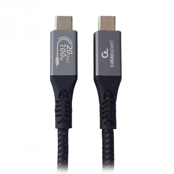 Кабель Cablexpert CCBP-USB3-CMCM100-1.5M , USB Type C 3.2 Gen2*2 20Gbps, 100W(20V5A), 4K60Hz, C-тато/C-тато, 1,5 м, преміум