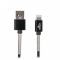 Кабель Cablexpert CCPB-L-USB-06BK USB 2.0 А-тато/Lightning, 1.0 м, преміум, 2.4 А