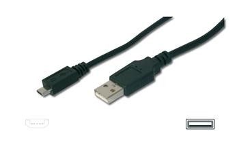 Кабель Digitus AK-300127-018-S USB 2.0 (AM/microB) 1.8m, black
