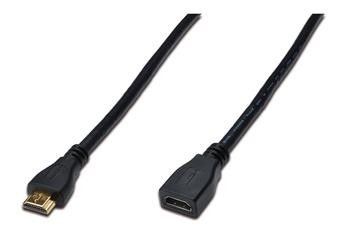 Кабель Digitus AK-330201-030-S HDMI High speed + Ethernet (AM/AF) 3.0m, black