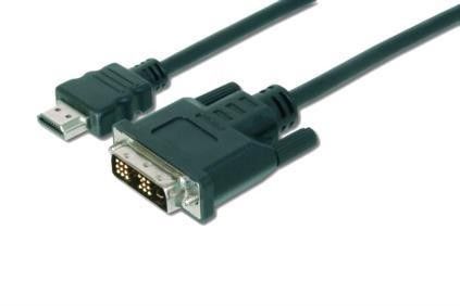 Кабель Digitus ASSMANN з HDMI на DVI-D (AM/AM) 2m, black (AK-330300-020-S)