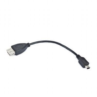 Кабель Gembird A-OTG-AFBM-002 USB для OTG пристроїв, AF - Mini BM, довжина 0,10 м, чорний