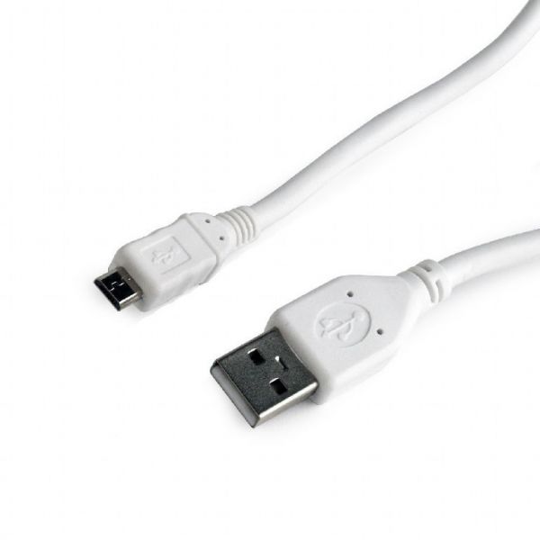 Кабель Gembird CCP-mUSB2-AMBM-W-0.5M micro USB, USB 2.0 A-вилка/ Micro B-вилка, 0.5 м, білий (CCP-mUSB2-AMBM-W-0.5)