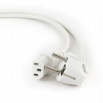 Кабель Gembird PC-186W-VDE білий колір, довжина 1.8 м, сертифікований VDE, 3 * 0.75 мм. кв.