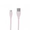 Кабель Maxxter UB-M-USB-01GP micro USB 2.0 A-тато/Micro B-тато, преміум, 2.4 А, силіконова застібка, рожевий