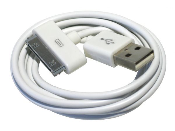 Кабель OEM Apple iPhones 4 USB Data Sync Charger для iPod/iPhone 4, 1м, білий