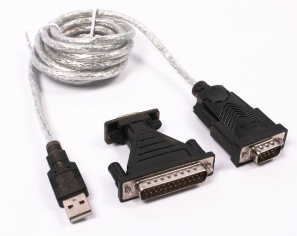 Кабель-перехідник Viewcon VEN 24 з USB 2.0 на COM (9+25pin), блістер, чіп: FT232BM