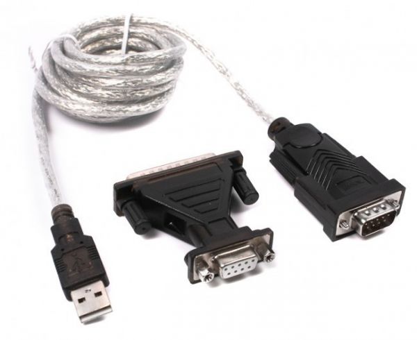 Кабель-перехідник Viewcon VEN 24 з USB 2.0 на COM (9+25pin), блістер, чіп: FT232BM