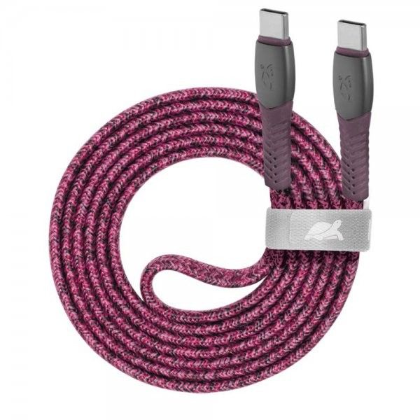 Кабель RivaCase PS6105 RD12 USB 2.0 Type-C/Type-C, тканинне обплетення, 1.2 м, 3 А, 60 Вт, червоний