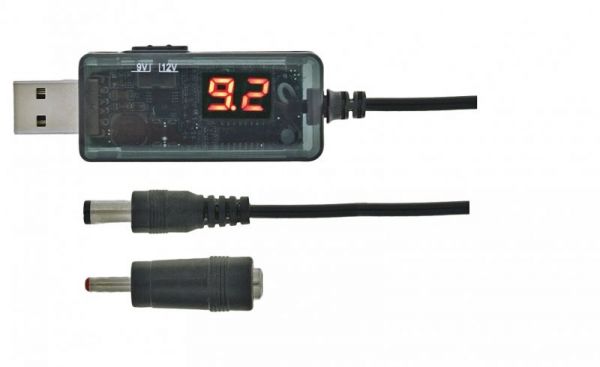 Кабель живлення Cablexpert USB-AM на 5.5 / 3.5 мм, 9/12V, 0.8 м (UB-DC9/12-0.8M)