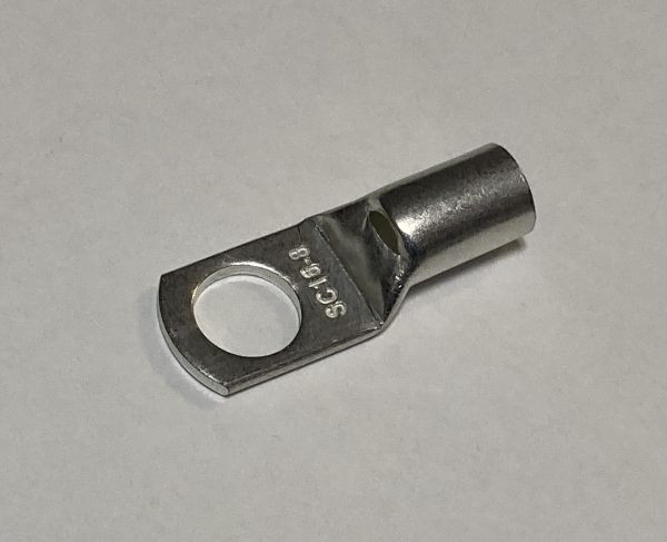 Кабельний наконечник OEM SC-16/8 під кабель 16мм2, отвір 8 мм, луджена мідь