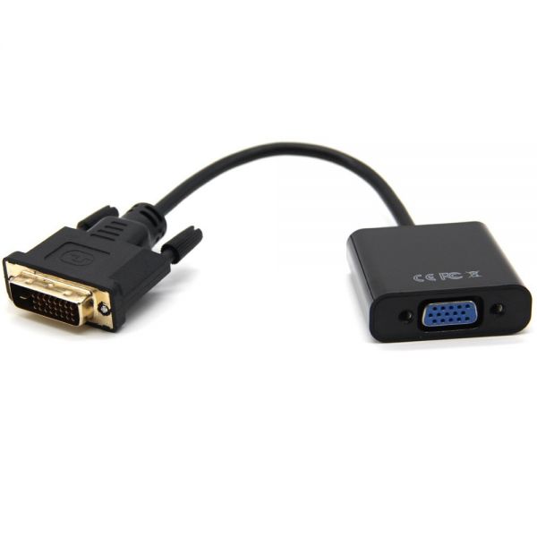 Конвертор MCC DVID-VGA  з DVI-D (цифровий вихід, відеоадаптер) на VGA (аналоговий вхід, монітор)