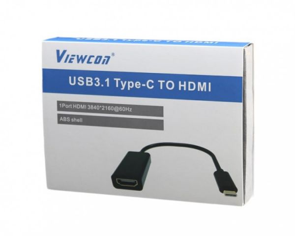Конвертор Viewcon TE385 з USB-C (Type C) на HDMI, 4К 60 Гц