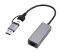 Мережевий адаптер Cablexpert A-USB3AC-LAN2G-01  2,5 Гбіт/с, USB type-A / type-C (комбо конектор), сірий