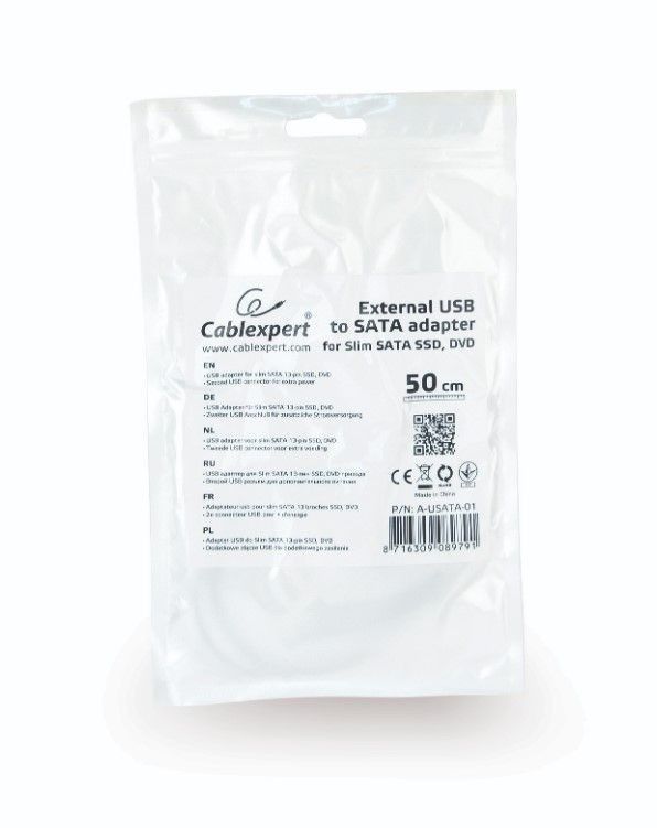 Перехідник Cablexpert A-USATA-01 USB 2.0 на Slimline SATA 13 pin