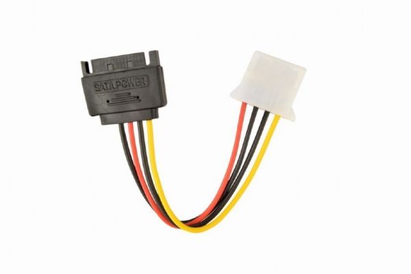 Перехідник Cablexpert CC-SATA-PS-M (Molex) F + SATA кабель Живлення, 150 мм