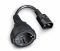 Перехідник Cablexpert PC-SFC14M-01 з розетки C14 (ДБЖ, UPS) male на розетку "Schuko", female, довжина 15 см, з заземленям, 3*0,75 мм, чорний