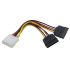 Перехідник Patron CAB-PN-2SATA-POW живлення для HDD 2*SATA - MOLEX, 15см, подвійний