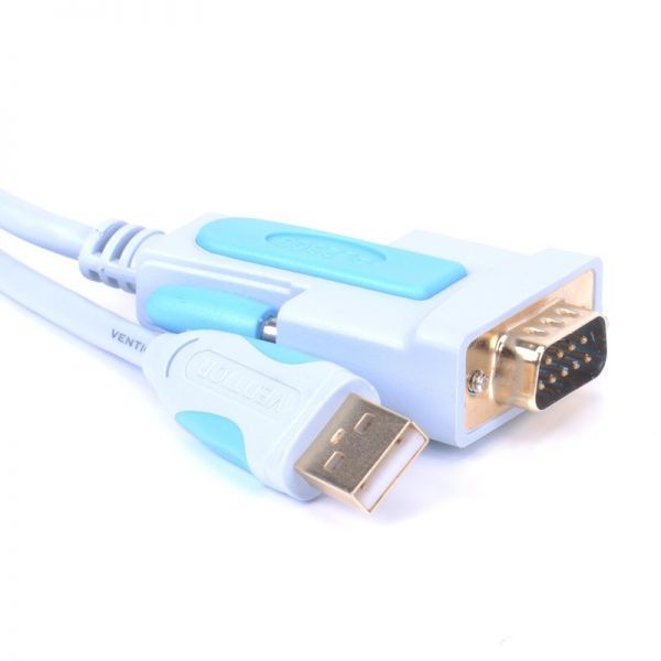 Перехідник Vention PL2303 USB 2.0 -> RS232 (COM,DB9), кабель 1.8, XP/WIN8/LINUX (VAS-C02-S180)