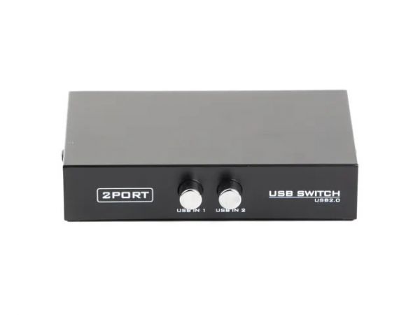 Перемикач USB Gembird DSU-21 2-портовий, ручне керування, 1 вхід на 2 виходи