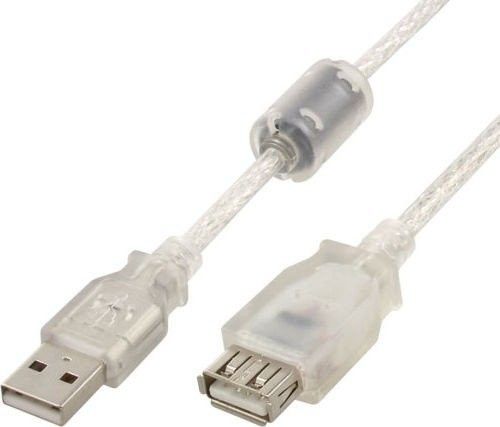 Подовжувач Cablexpert CCF-USB2-AMAF-TR-15 USB2.0, A-папа/А-мама, 4.5 м, феррит