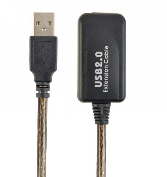 Подовжувач Cablexpert UAE-01-10M USB2.0, активний, 10 м, чорний