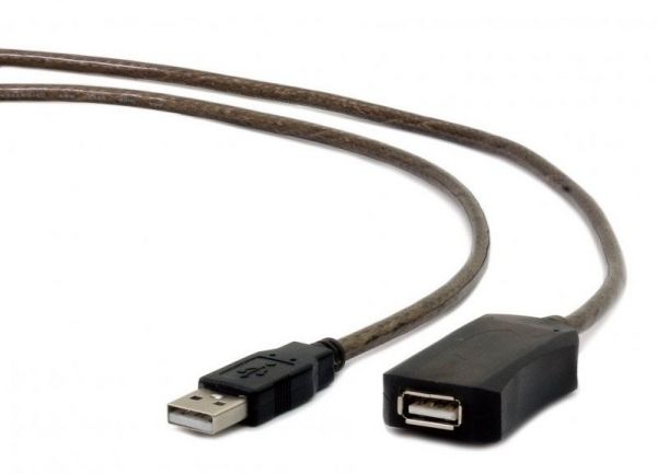 Подовжувач Cablexpert UAE-01-10M USB2.0, активний, 10 м, чорний