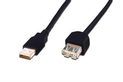 Подовжувач Digitus ASSMANN USB 2.0 (AM/AF) 5.0m, black (AK-300202-050-S)