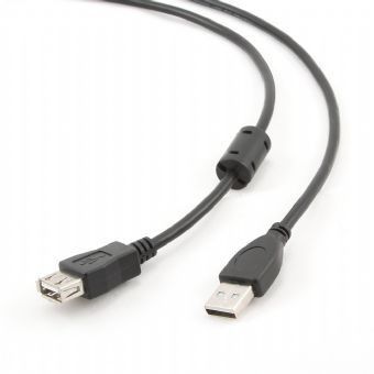 Подовжувач Gembird CCF-USB2-AMAF-15 преміум якість USB 2.0 A-папа/A-мама, 4.5 м з феритовою серцевиною